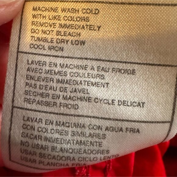 Nike Vintage Mens Red Elastic Waist Lightweight Ankle Zip Pockets Joggers Pants - Picture 9 of 11